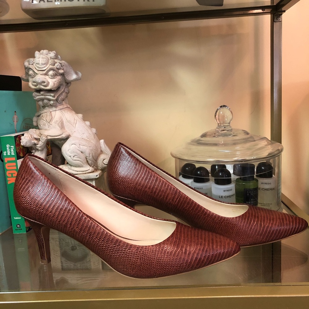 Cole Haan Harlow Pump 65MMII size 8.5 brown lizard